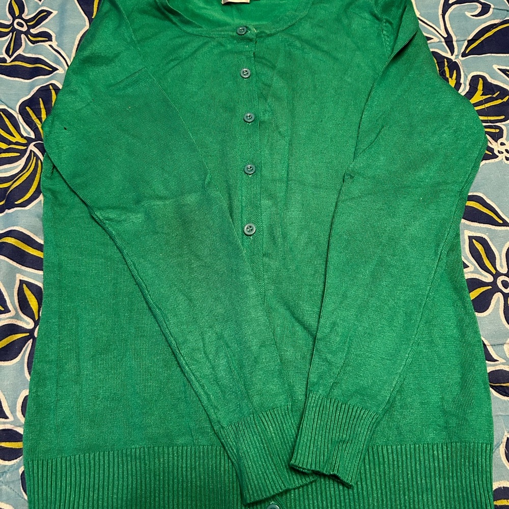 Cielo Vibrant Green Cardigan Sweater